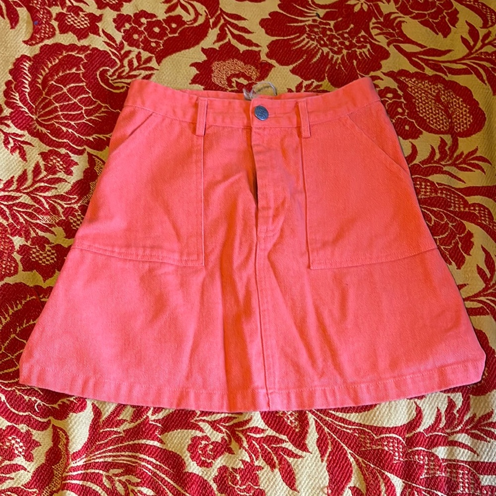 Lucy and yak orange mini skirt